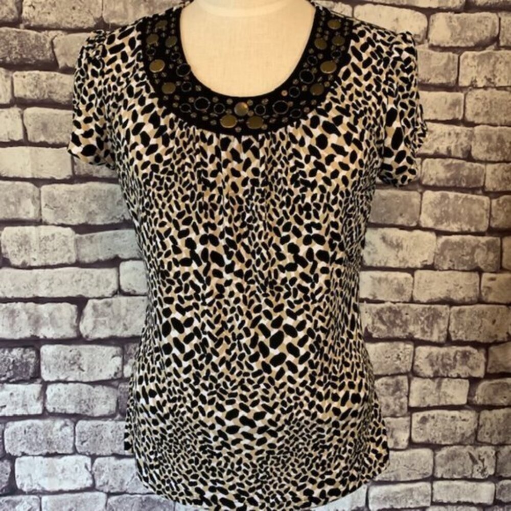 East 5th Animal Print Top Size Small